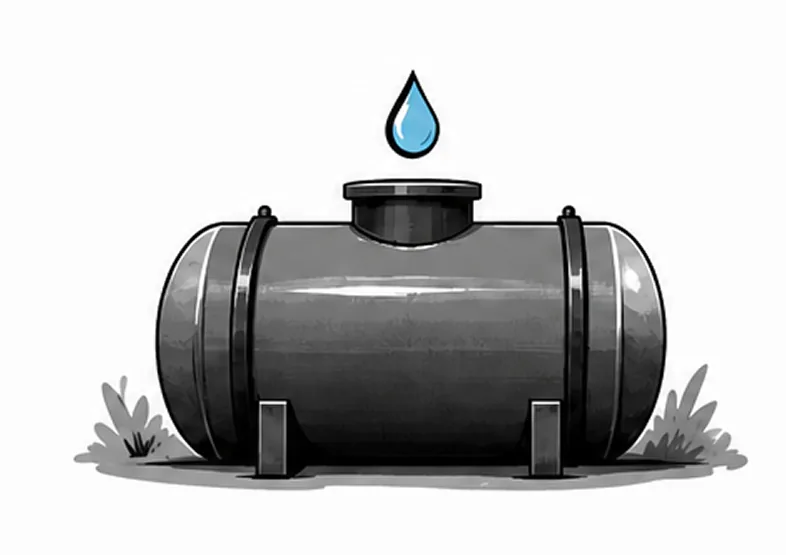 Transformation de cuve à fioul en récupérateur d'eau de pluie