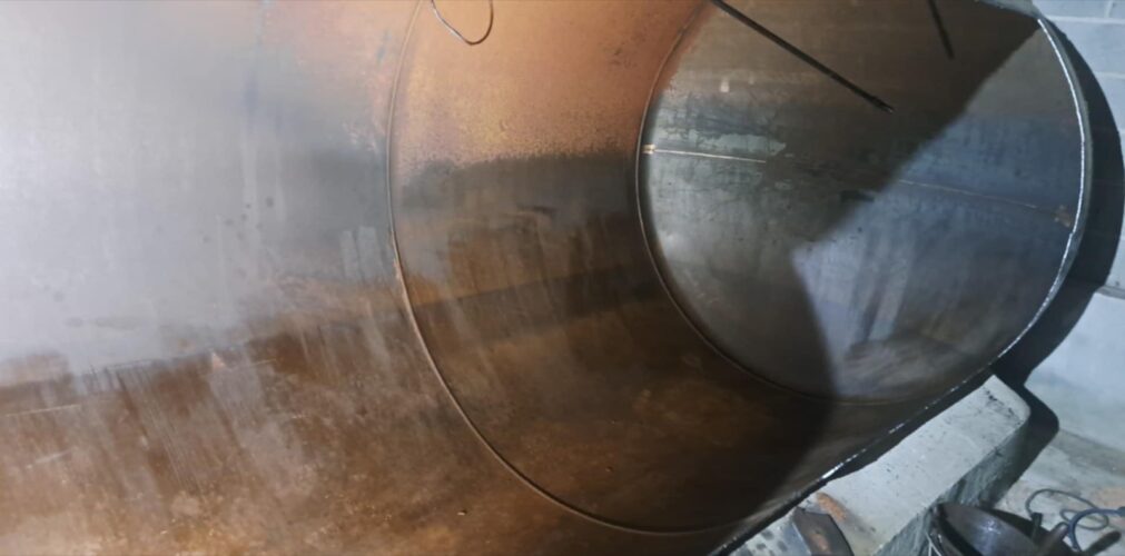 Découpe à froid d'une cuve à fioul, cisaille hydraulique, Clermont-Ferrand (63)